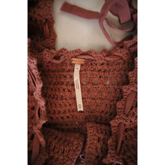 Free People OB1505272 Women's Sz XS Brown Multi Floral Honey Pie Babydoll Tunic - Picture 4 of 9